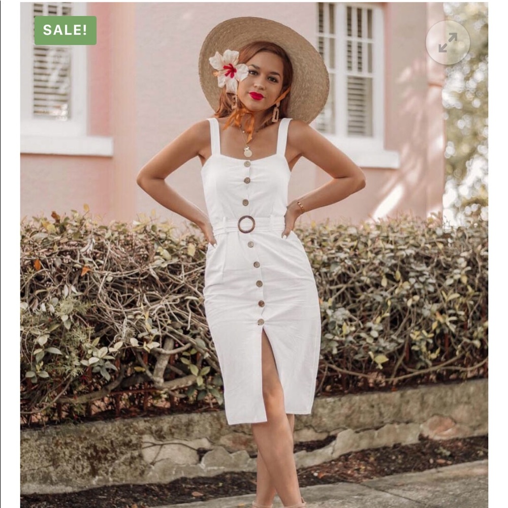 White Midi Dress - Princess Polly